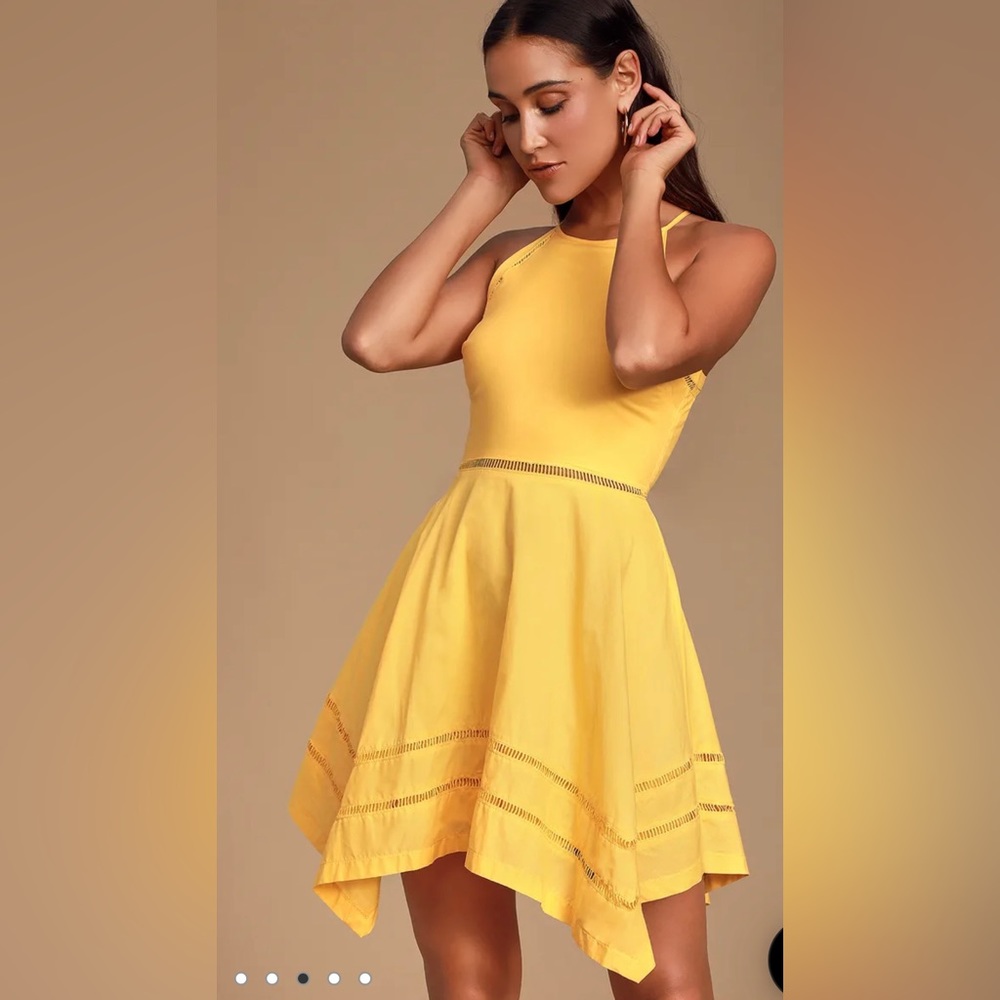 Catch Your Eye Yellow Skater Dress